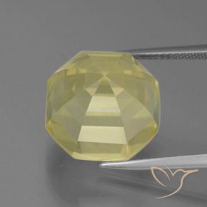 Quartzo Luz amarela Natural 17.33ct, Corte Octógono / Esmeralda, VS