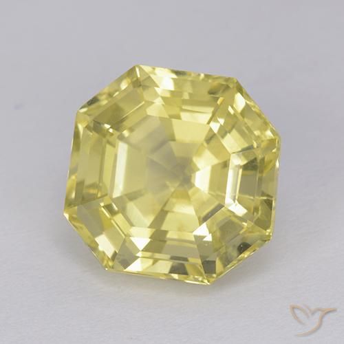 Quartzo Luz amarela Natural 6.06ct, Corte Octógono / Esmeralda, VS