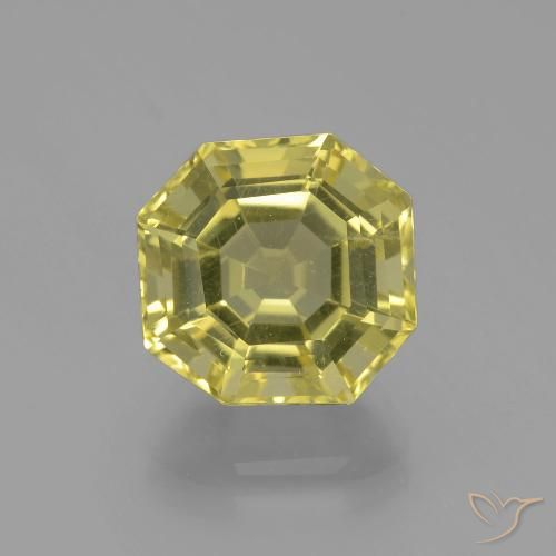 6.22ct Natural amarelo médio Quartzo, Corte Esmeralda, VS