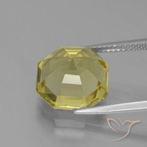 Quartzo amarelo médio Natural 6.22ct, Corte Octógono / Esmeralda, VS
