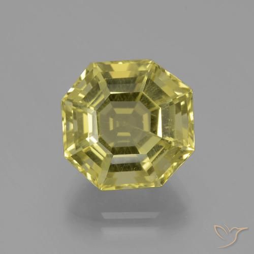 6.58ct Natural Amarelo claro Quartzo, Corte Esmeralda, VVS