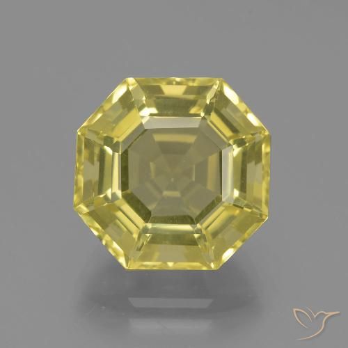 7.77ct Natural Amarelo acastanhado Quartzo, Corte Esmeralda, VVS