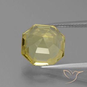 Quartzo Luz amarela Natural 6.03ct, Corte Octógono / Esmeralda, VS