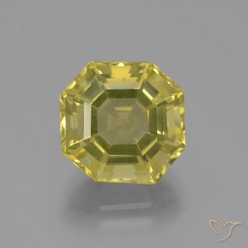 6.08ct Natural Amarelo escuro Quartzo, Corte Esmeralda, VVS