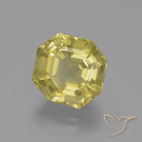 Quartzo Amarelo escuro Natural 6.08ct, Corte Octógono / Esmeralda, VVS