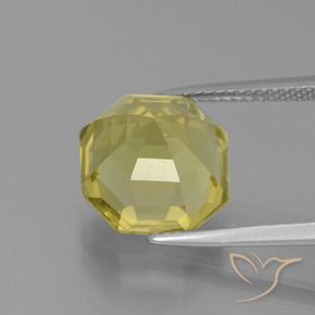 Quartzo Amarelo escuro Natural 6.08ct, Corte Octógono / Esmeralda, VVS