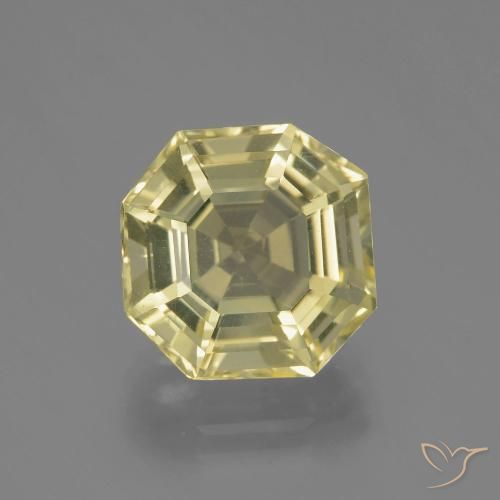 6.27ct Natural Lagoa Amarela Quartzo, Corte Esmeralda, VVS-VS