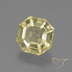 Quartzo Lagoa Amarela Natural 6.27ct, Corte Octógono / Esmeralda, VVS-VS