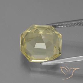 Quartzo Lagoa Amarela Natural 6.27ct, Corte Octógono / Esmeralda, VVS-VS