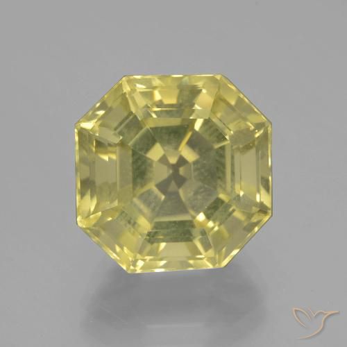 8.92ct Natural Amarelo claro médio Quartzo, Corte Esmeralda, VVS