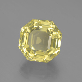 Quartzo amarelo natural 7,94ct, corte esmeralda, VVS
