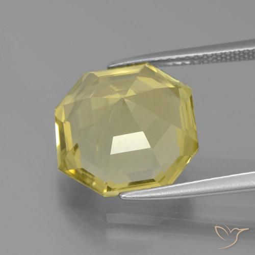 Quartzo amarelo médio Natural 7.95ct, Corte Octógono / Esmeralda, VS-SI