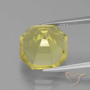 Quartzo Amarelo claro Natural 8.34ct, Corte Octógono / Esmeralda, VVS