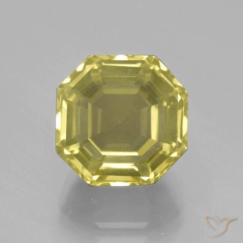 8.86ct Natural Amarelo claro Quartzo, Corte Esmeralda, VVS