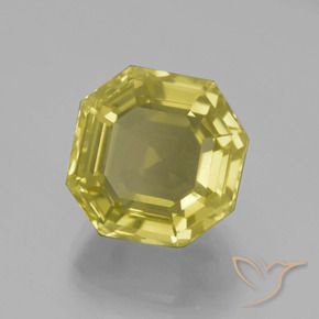 Quartzo Amarelo claro Natural 8.86ct, Corte Octógono / Esmeralda, VVS