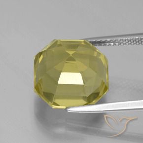 Quartzo Amarelo claro Natural 8.86ct, Corte Octógono / Esmeralda, VVS