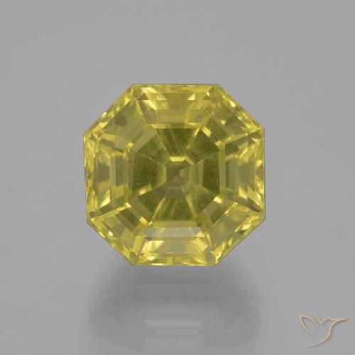 11.39ct Natural Luz amarela Quartzo, Corte Esmeralda, VVS-VS