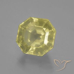 Quartzo Amarelo claro Natural 10.06ct, Corte Octógono / Esmeralda, VS