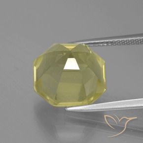 Quartzo Amarelo claro Natural 10.06ct, Corte Octógono / Esmeralda, VS