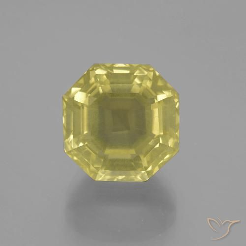 9.99ct Natural amarelo médio Quartzo, Corte Esmeralda, VS
