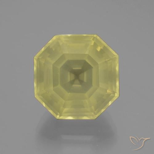 11.10ct Natural Lagoa Amarela Quartzo, Corte Esmeralda, VS