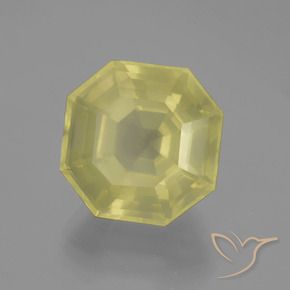 Quartzo Lagoa Amarela Natural 11.10ct, Corte Octógono / Esmeralda, VS