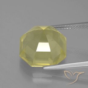 Quartzo Lagoa Amarela Natural 11.10ct, Corte Octógono / Esmeralda, VS