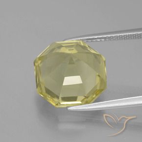 Quartzo Lagoa Amarela Natural 9.55ct, Corte Octógono / Esmeralda, VVS