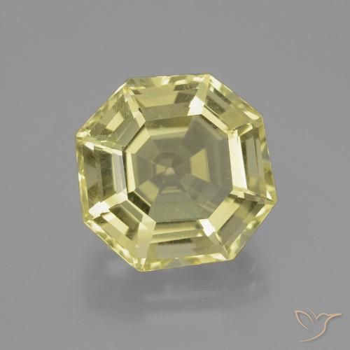 10.06ct Natural Amarelo claro Quartzo, Corte Esmeralda, VVS-VS