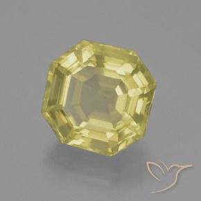 Quartzo Lagoa Amarela Natural 10.29ct, Corte Octógono / Esmeralda, VS