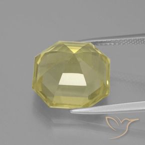Quartzo Lagoa Amarela Natural 10.29ct, Corte Octógono / Esmeralda, VS