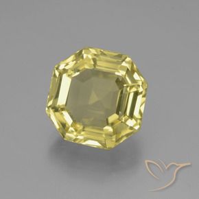 Quartzo Luz amarela Natural 8.16ct, Corte Octógono / Esmeralda, VVS