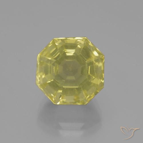 9.14ct Natural Amarelo claro Quartzo, Corte Esmeralda, VS