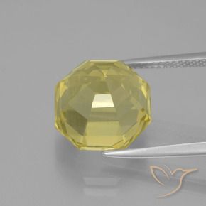 Quartzo Amarelo claro Natural 9.14ct, Corte Octógono / Esmeralda, VS