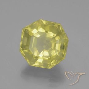 Quartzo Lagoa Amarela Natural 10.36ct, Corte Octógono / Esmeralda, VVS-VS