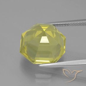 Quartzo Lagoa Amarela Natural 10.36ct, Corte Octógono / Esmeralda, VVS-VS