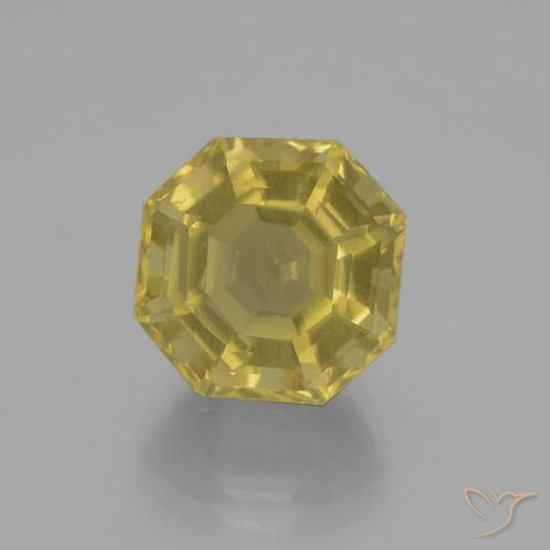 9.41ct Natural Amarelo Dijon Quartzo, Corte Esmeralda, VS