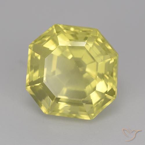 Quartzo Amarelo claro Natural 7.16ct, Corte Octógono / Esmeralda, VVS