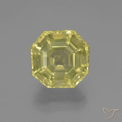 5.51ct Natural Amarelo claro Quartzo, Corte Octógono / Esmeralda, VVS, Photo A