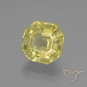 Quartzo Amarelo claro Natural 5.51ct, Corte Octógono / Esmeralda, VVS