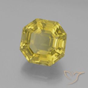 Quartzo amarelo médio Natural 7.58ct, Corte Octógono / Esmeralda, VS