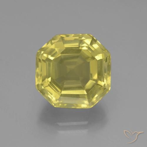 6.52ct Natural Amarelo claro Quartzo, Corte Esmeralda, VVS-VS