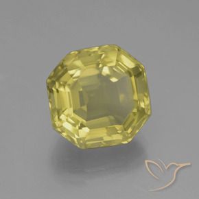 Quartzo Amarelo claro Natural 6.52ct, Corte Octógono / Esmeralda, VVS-VS