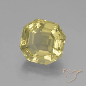 Quartzo Luz amarela Natural 5.54ct, Corte Octógono / Esmeralda, VVS-VS