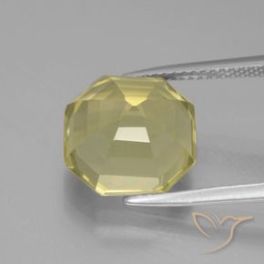 Quartzo Luz amarela Natural 5.54ct, Corte Octógono / Esmeralda, VVS-VS