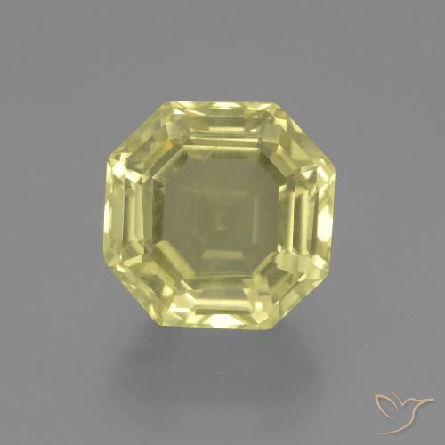5.57ct Natural Lagoa Amarela Quartzo, Corte Esmeralda, VVS