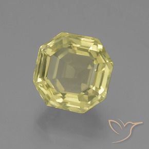 Quartzo Lagoa Amarela Natural 5.57ct, Corte Octógono / Esmeralda, VVS