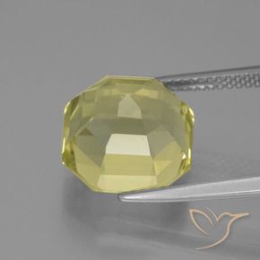 Quartzo Lagoa Amarela Natural 5.57ct, Corte Octógono / Esmeralda, VVS
