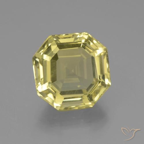 7.03ct Natural Amarelo claro Quartzo, Corte Esmeralda, VVS-VS