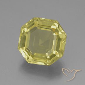 Quartzo Lagoa Amarela Natural 7.70ct, Corte Octógono / Esmeralda, VVS